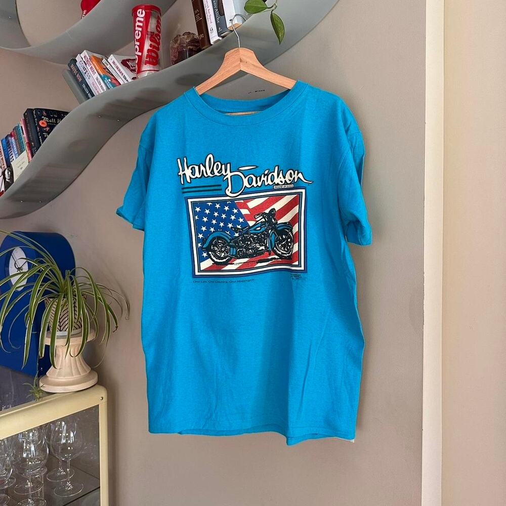 Vintage 1991 Harley Davidson 3D Emblem Shirt